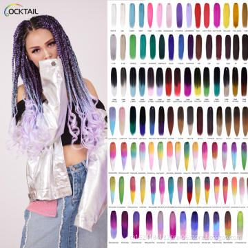 pre- stretched ombre yaki afro kinky bulk braid hair, pre-streched braiding hair extensions with custom packaging